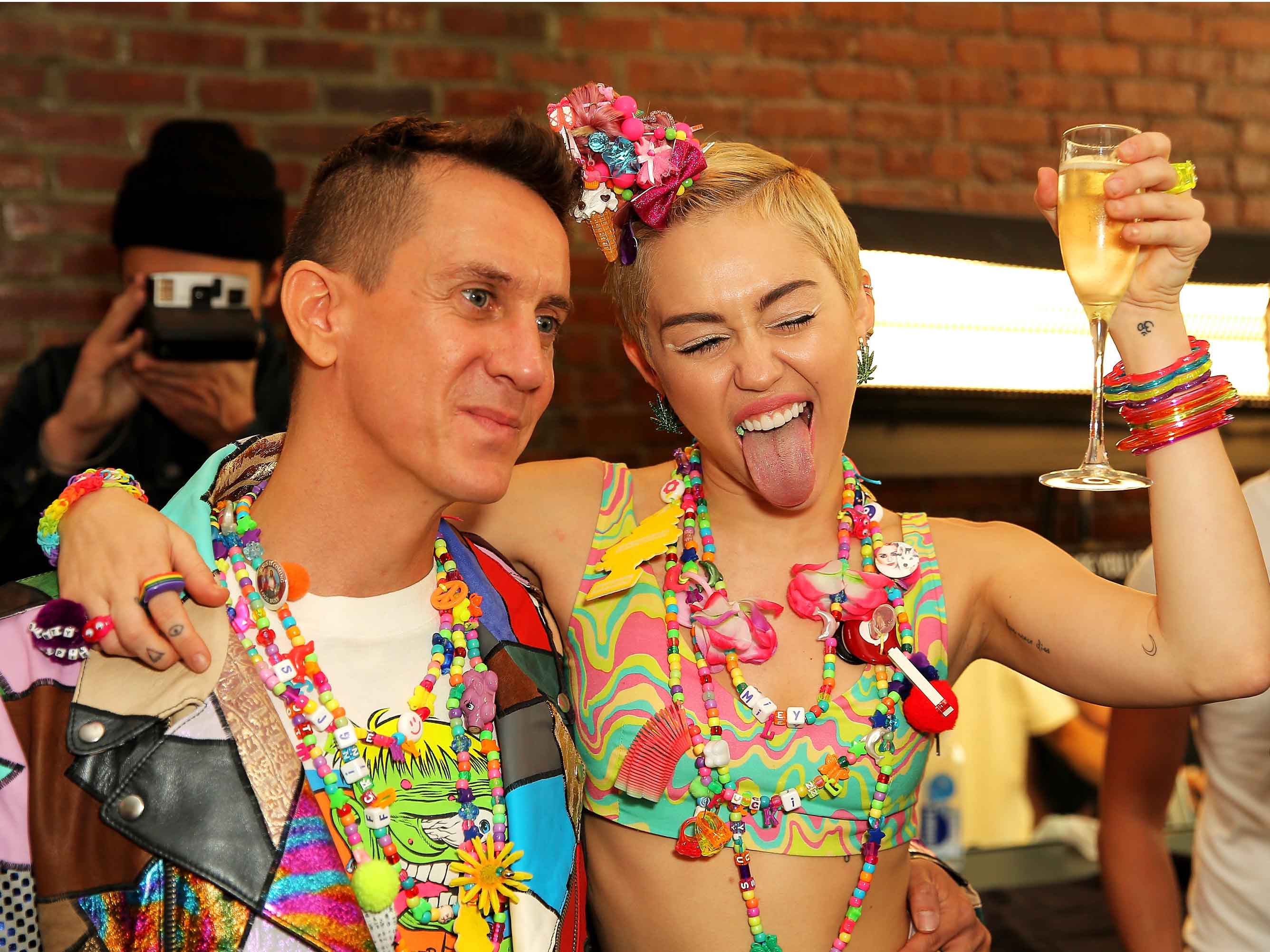 Miley Cyrus with Jeremy Scott