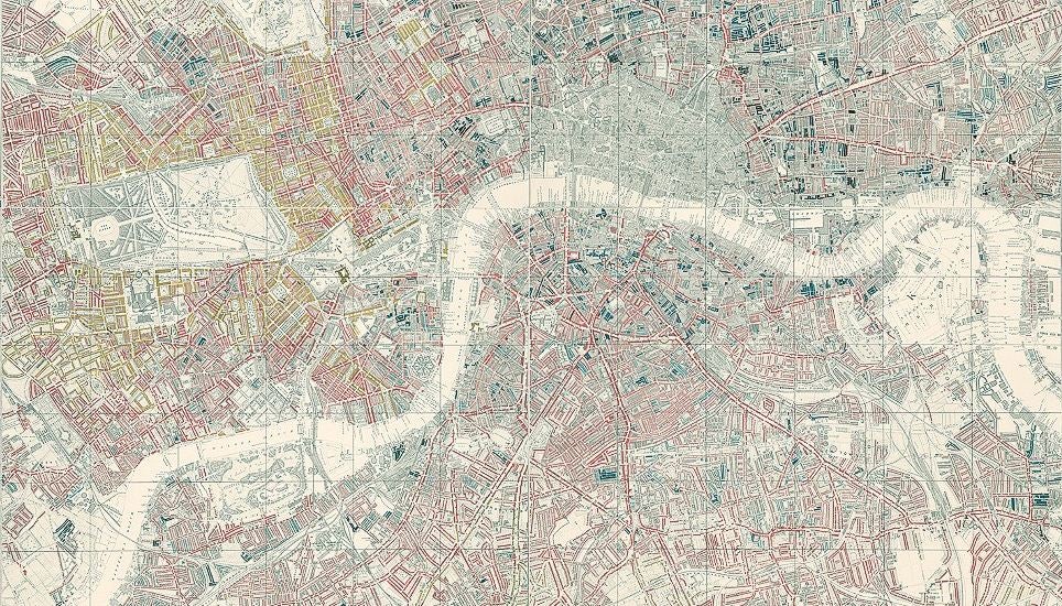 'Descriptive map of London poverty 1899' by Charles Booth (Picture: Daniel Crouch Rare Books)