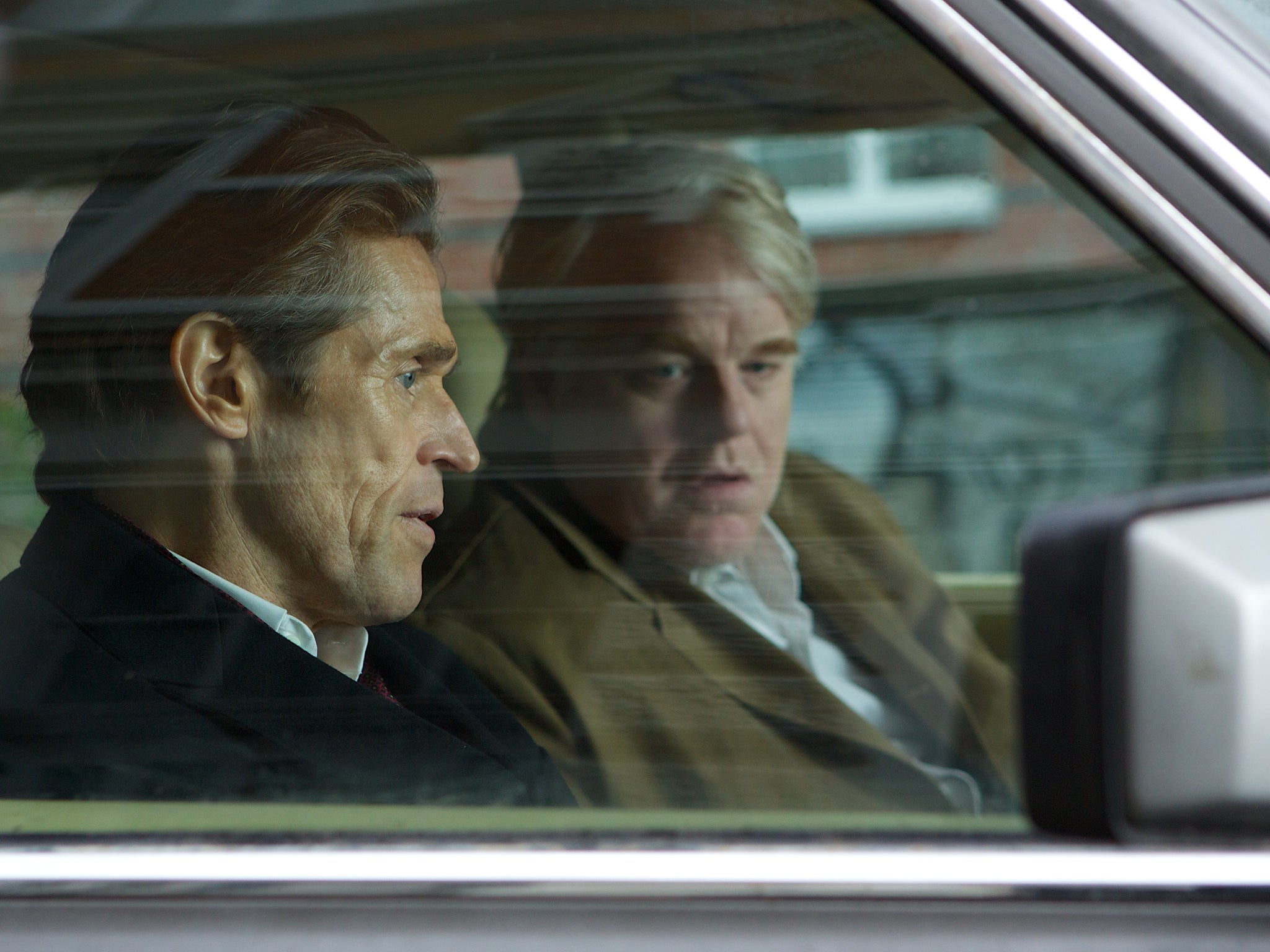 Willem Dafoe and Philip Seymour Hoffman in A Most Wanted Man