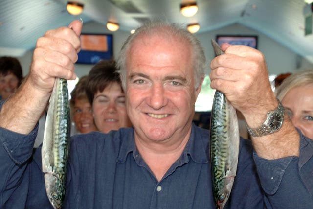 Rick Stein at his Seafood School in Padstow, Cornwall