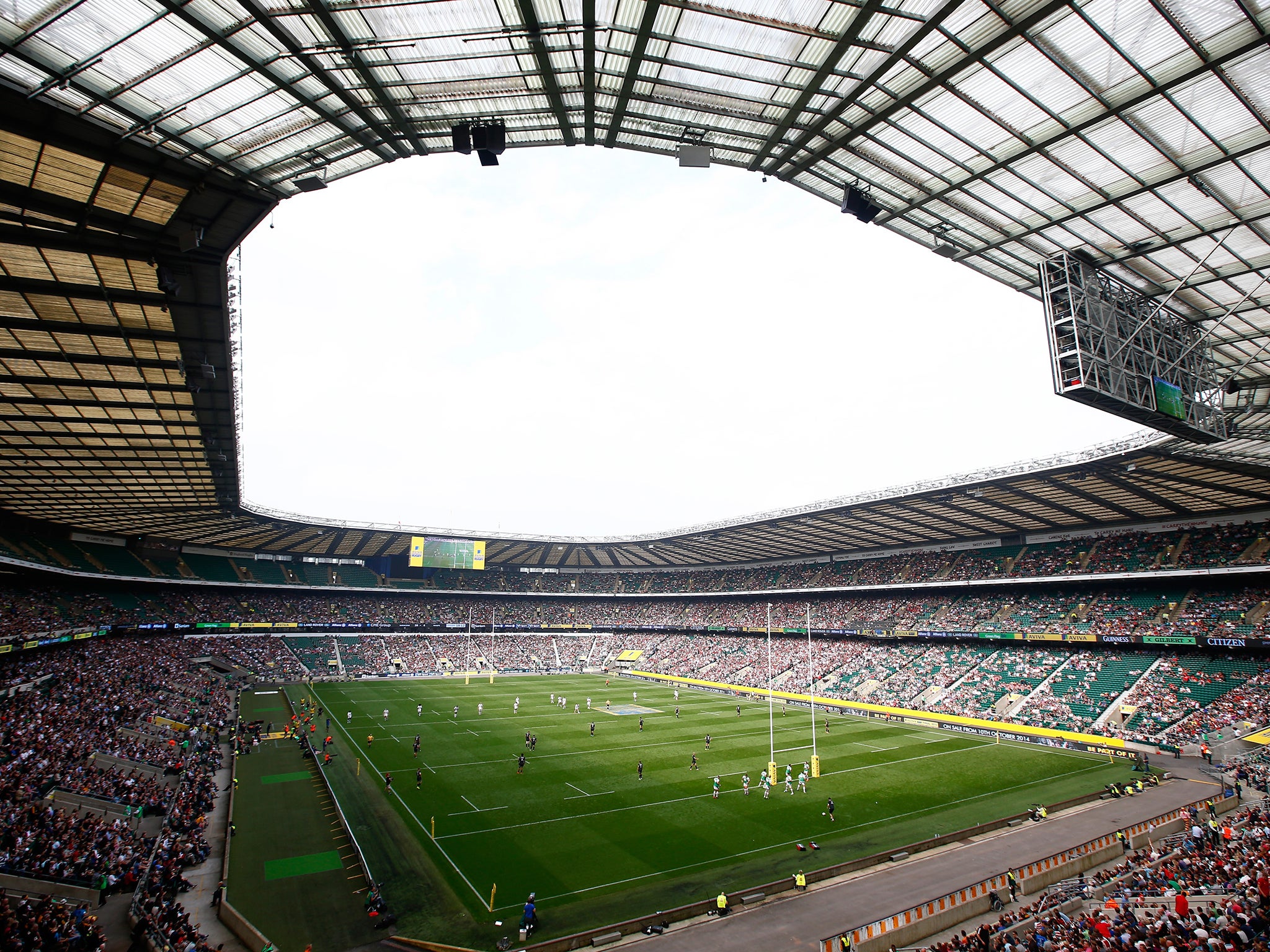 Only around 20,000 seats at the 82,000-capacity Twickenham Stadium are available to the public