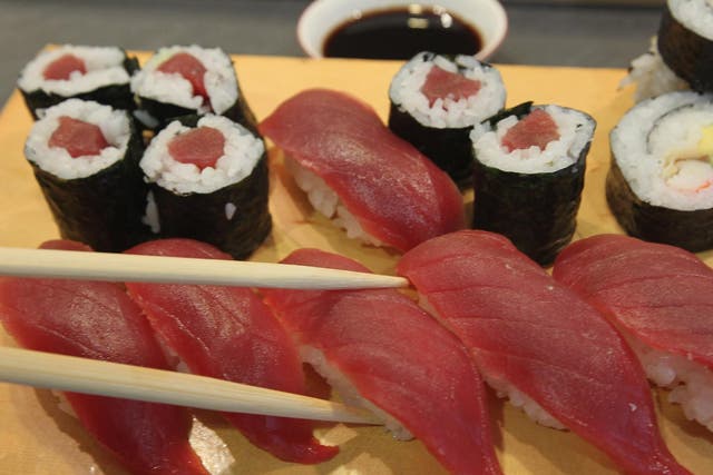 Sushi containing uncooked fish can also come with a nasty parasite