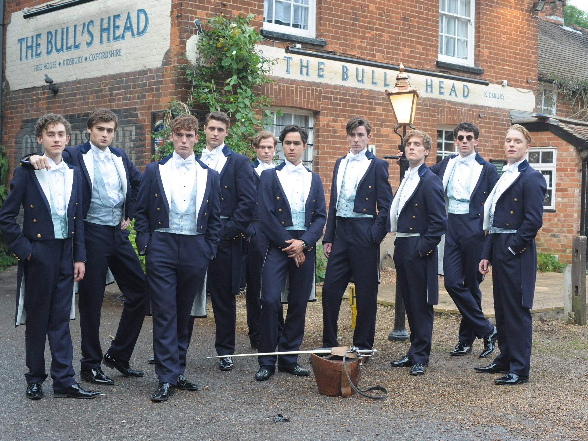 A still from the Riot Club, which depicts an elite dining club
