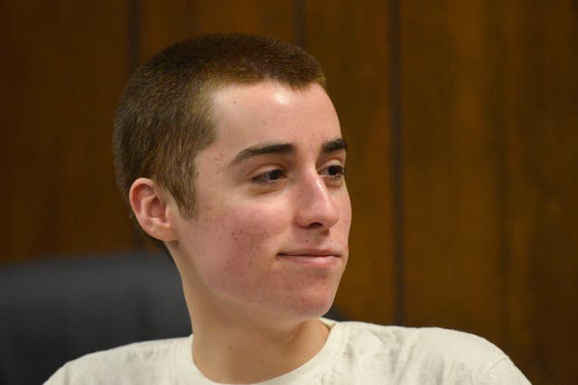 TJ Lane smirking during his sentencing in March 2013