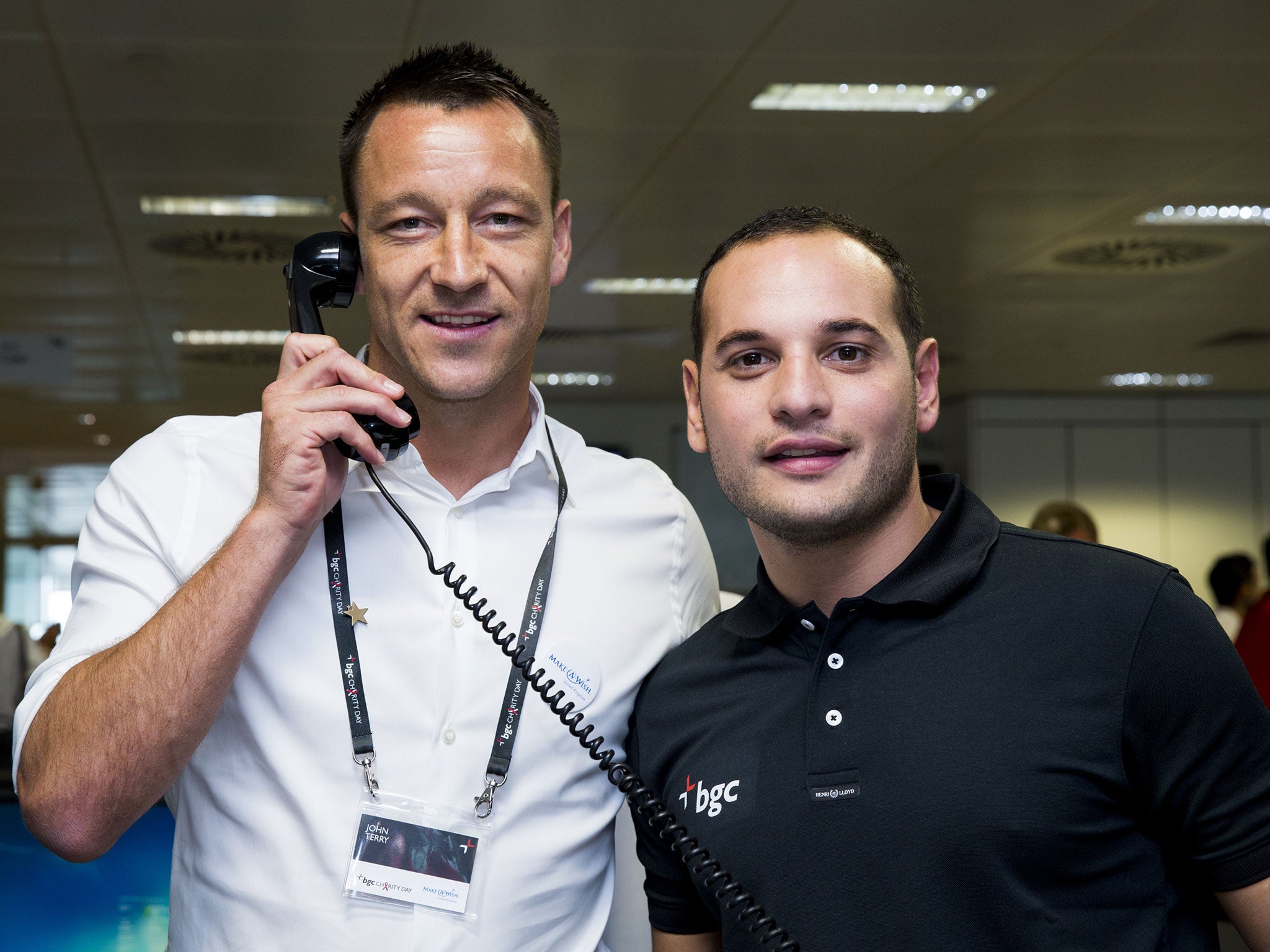 Terry took to the phones at the annual BGC Global Charity Day