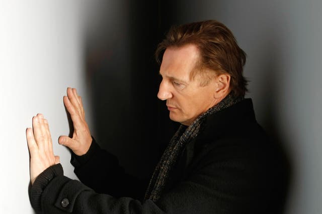 Liam Neeson of 'Five Minutes of Heaven' poses for a portrait at the Gibson Guitar Lounge during the Sundance Film Festival