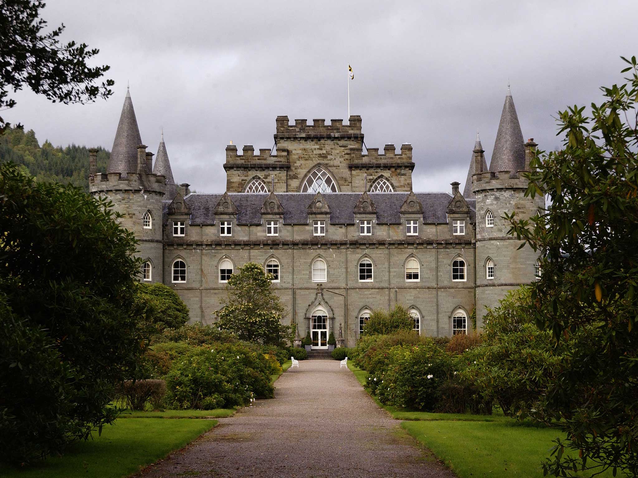 Inveraray Castle, west Scotland, the centrepiece of a 60,000 acre estate