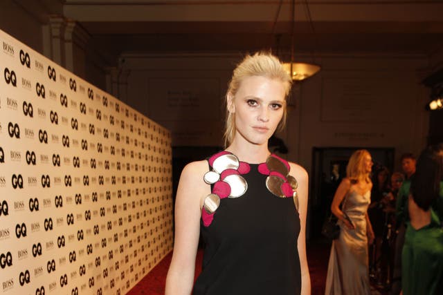 Simple style: Lara Stone at the GQ Men of the Year Awards