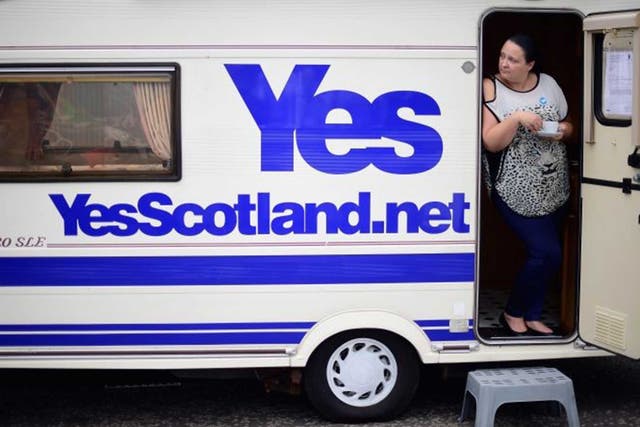 All aboard: The Yes campaign’s bandwagon has shot forward in the past three weeks 