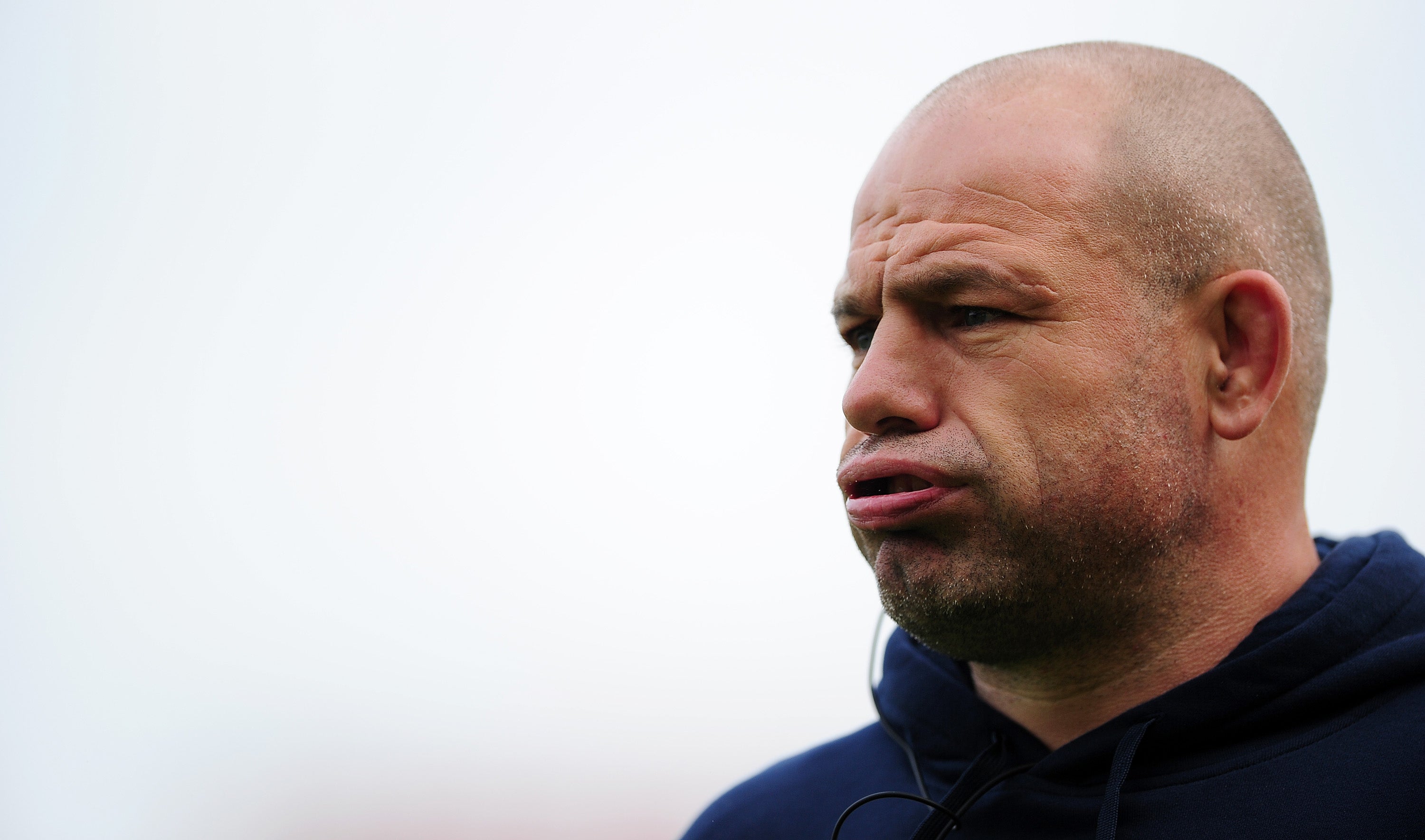 Leicester Tigers' Director of Rugby Richard Cokerill looks on