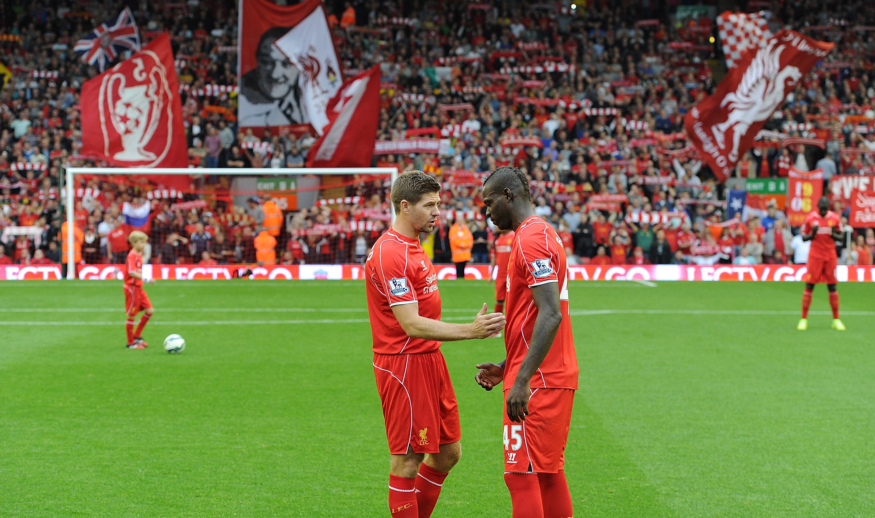 Balotelli's first outing at Anfield in red ended in defeat