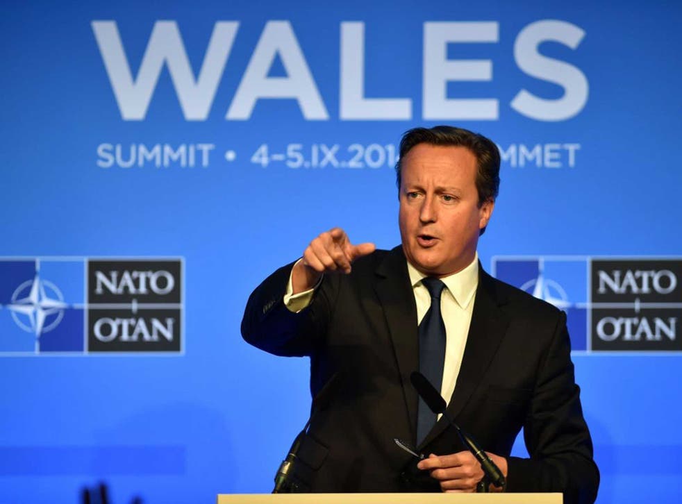 David Cameron taking questions at the Nato summit in Newport earlier this month