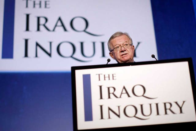 John Chilcot announcing the terms of reference of his inquiry into the causes of the Iraq war in 2009