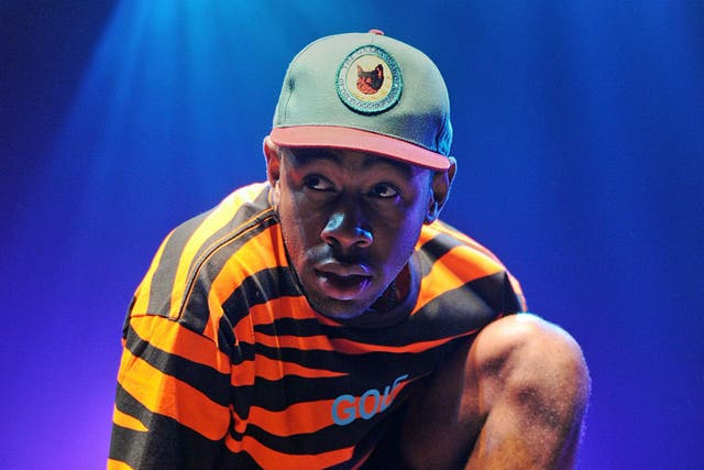 Tyler, the Creator pictured before being banned from the UK