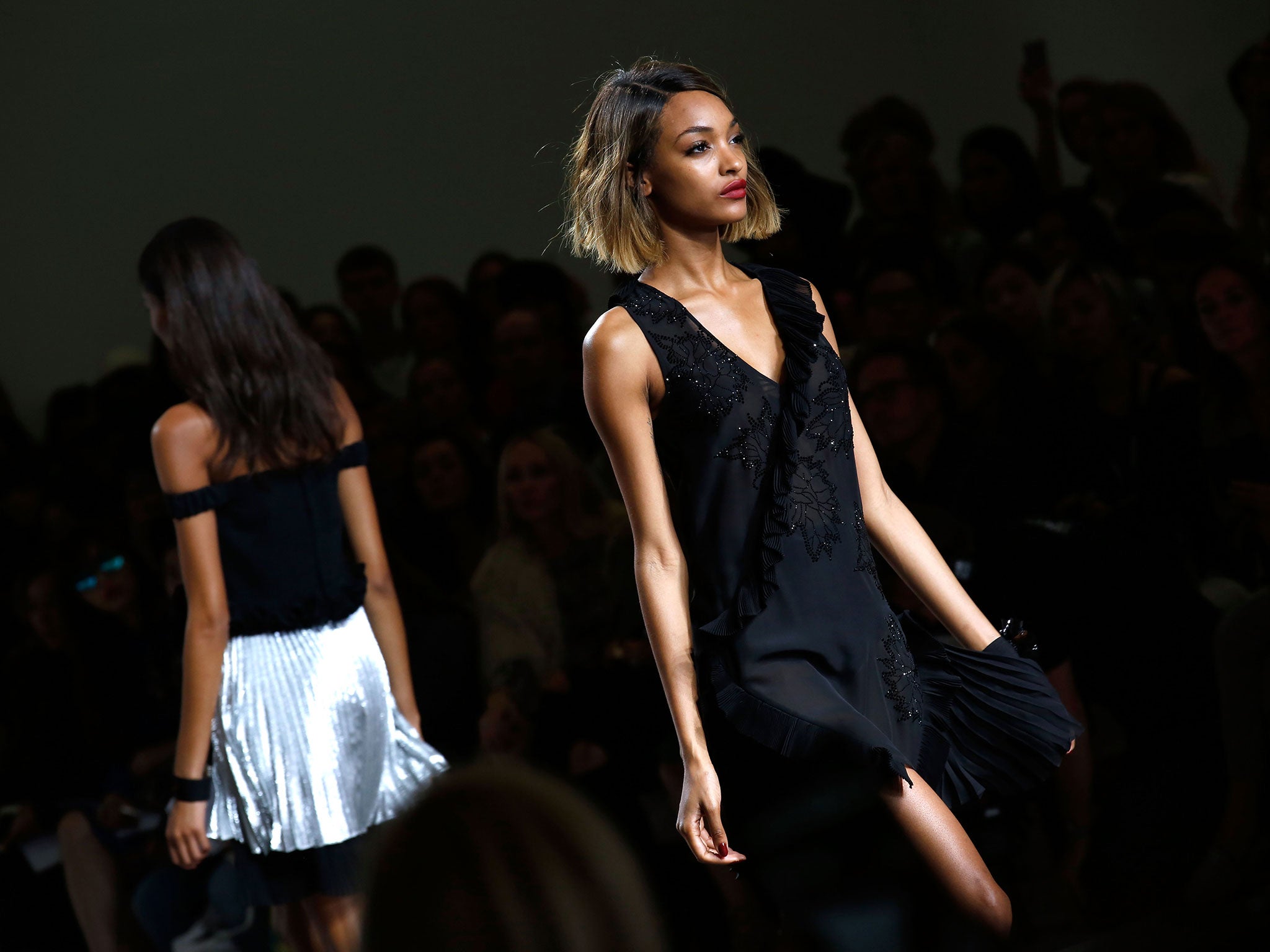 Jourdan Dunn gave TopShop’s Unique show some added glamour at London Fashion Week