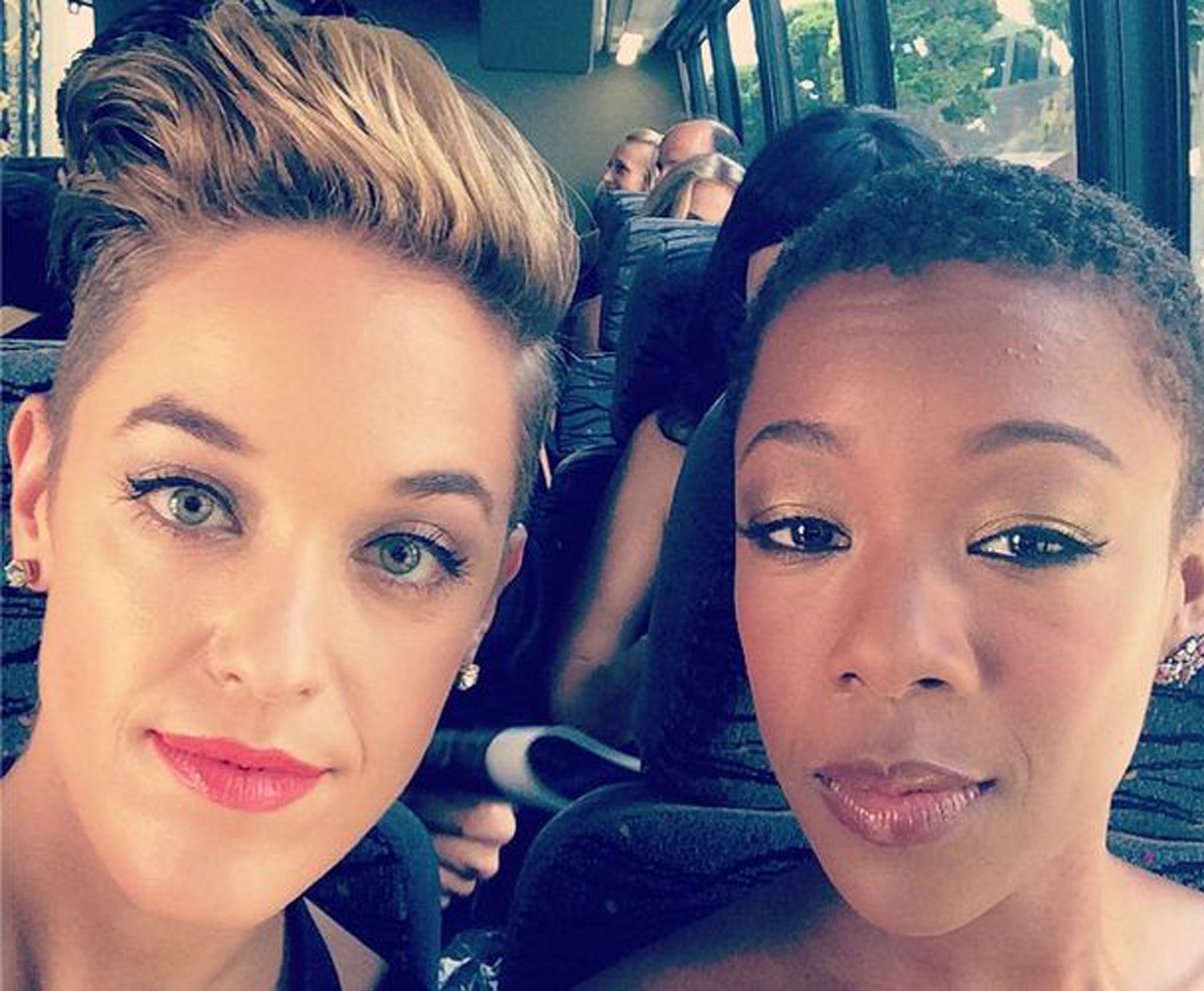 Lauren Morelli and Samira Wiley made their first public appearance together at the Emmy Awards in August 2014