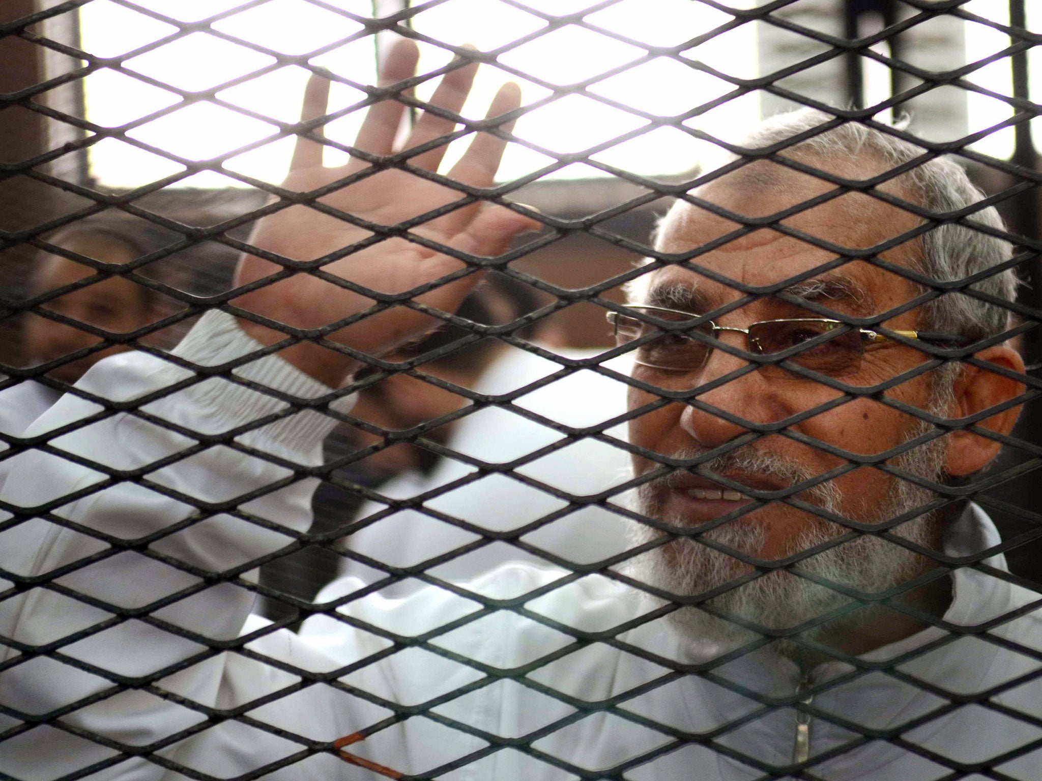 Mohamed Badie and 14 others were sentenced to life in jail on charges of murder and inciting violence during a protest near Cairo in 2013
