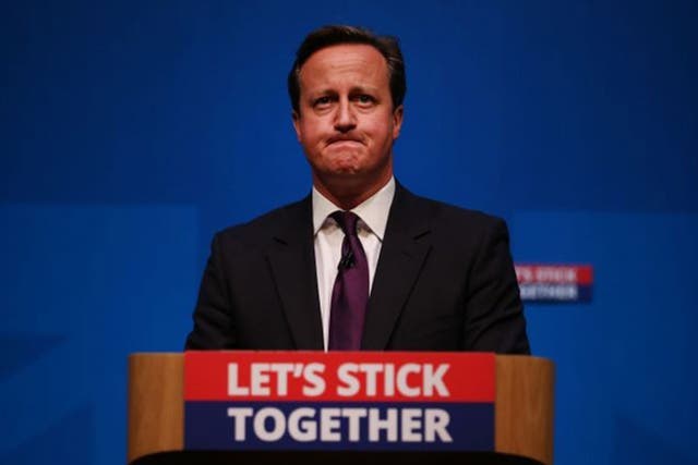 David Cameron addresses No campagn supporters in Aberdeen