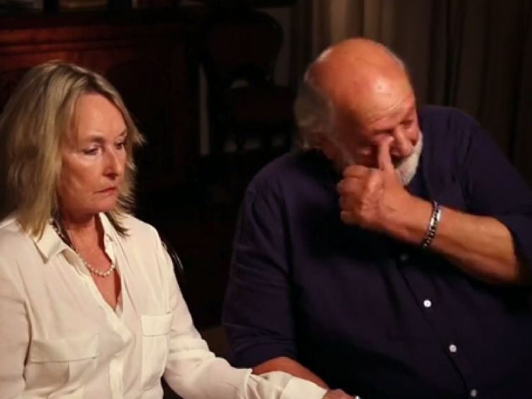 June and Barry Steenkamp, the parents of late model Reeva, are emotional during an interview for BBC 3 documentary Oscar Pistorius - The Truth