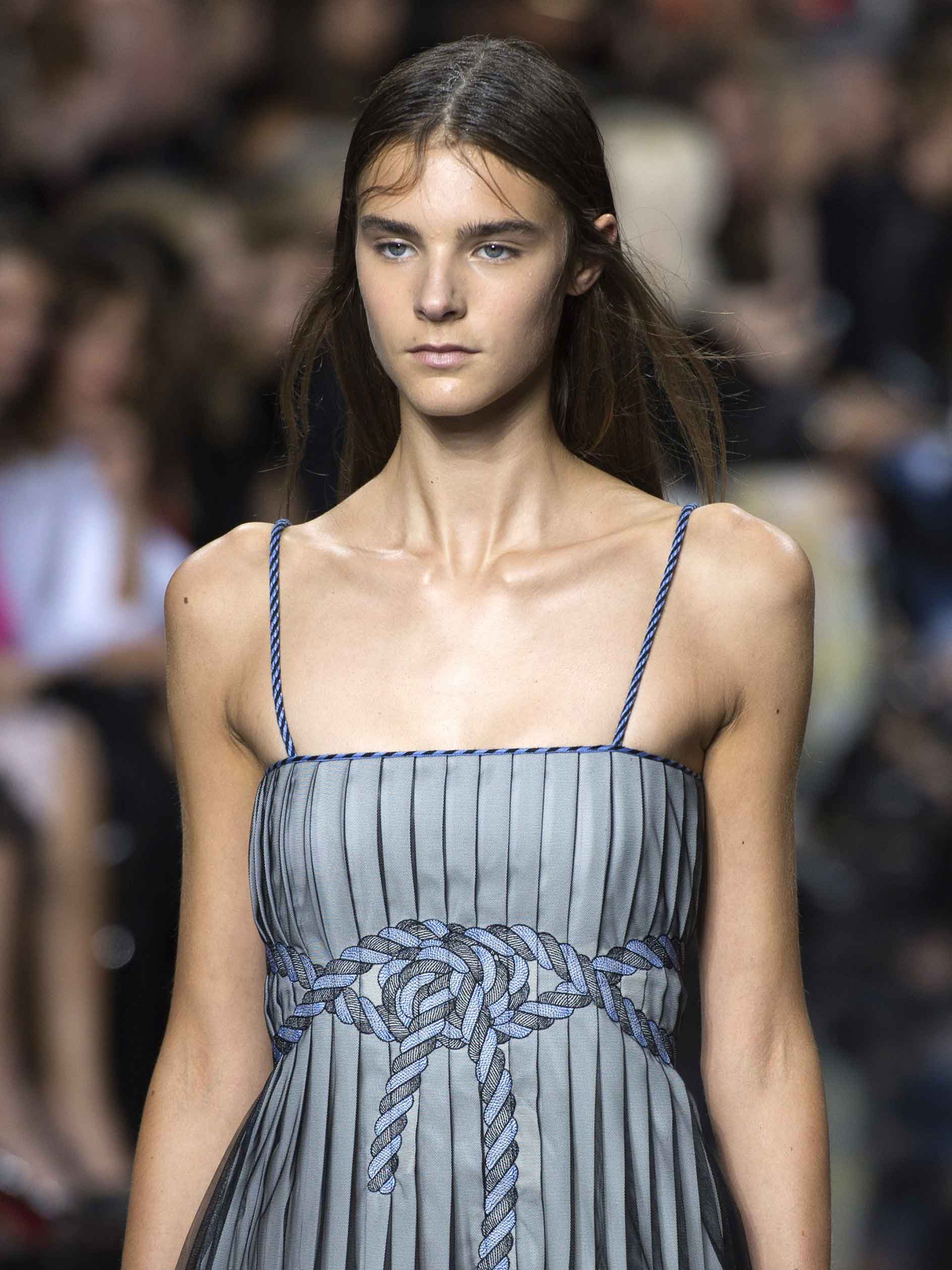 A model at Christopher Kane's spring/summer 2015 show