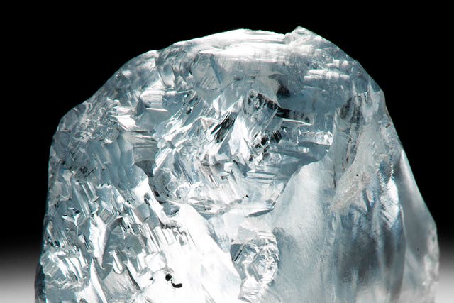 The 122.52 carat blue diamond recovered at the Cullinan mine in June 2014