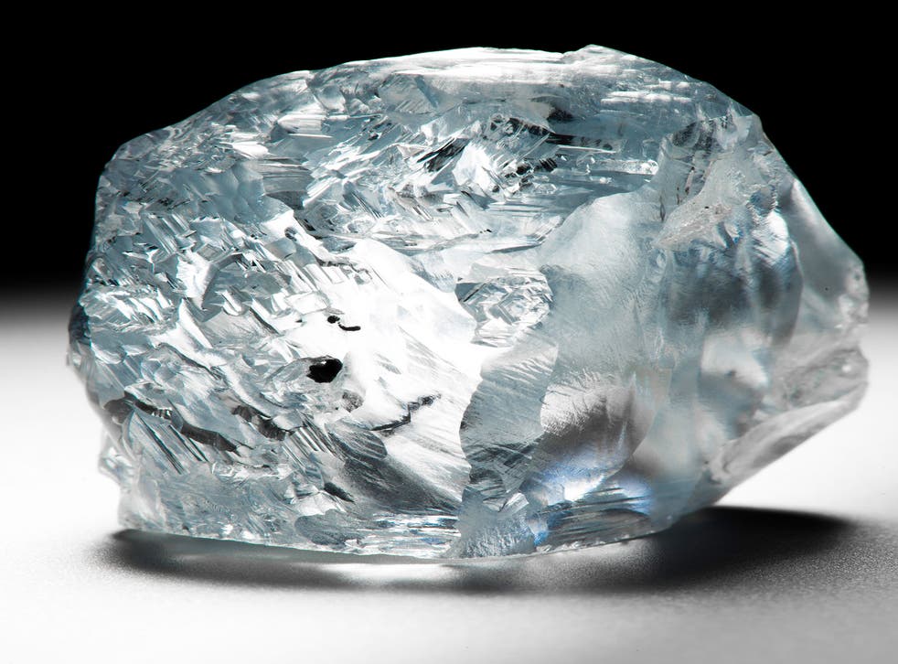 The 122.52 carat blue diamond recovered at the Cullinan mine in June 2014