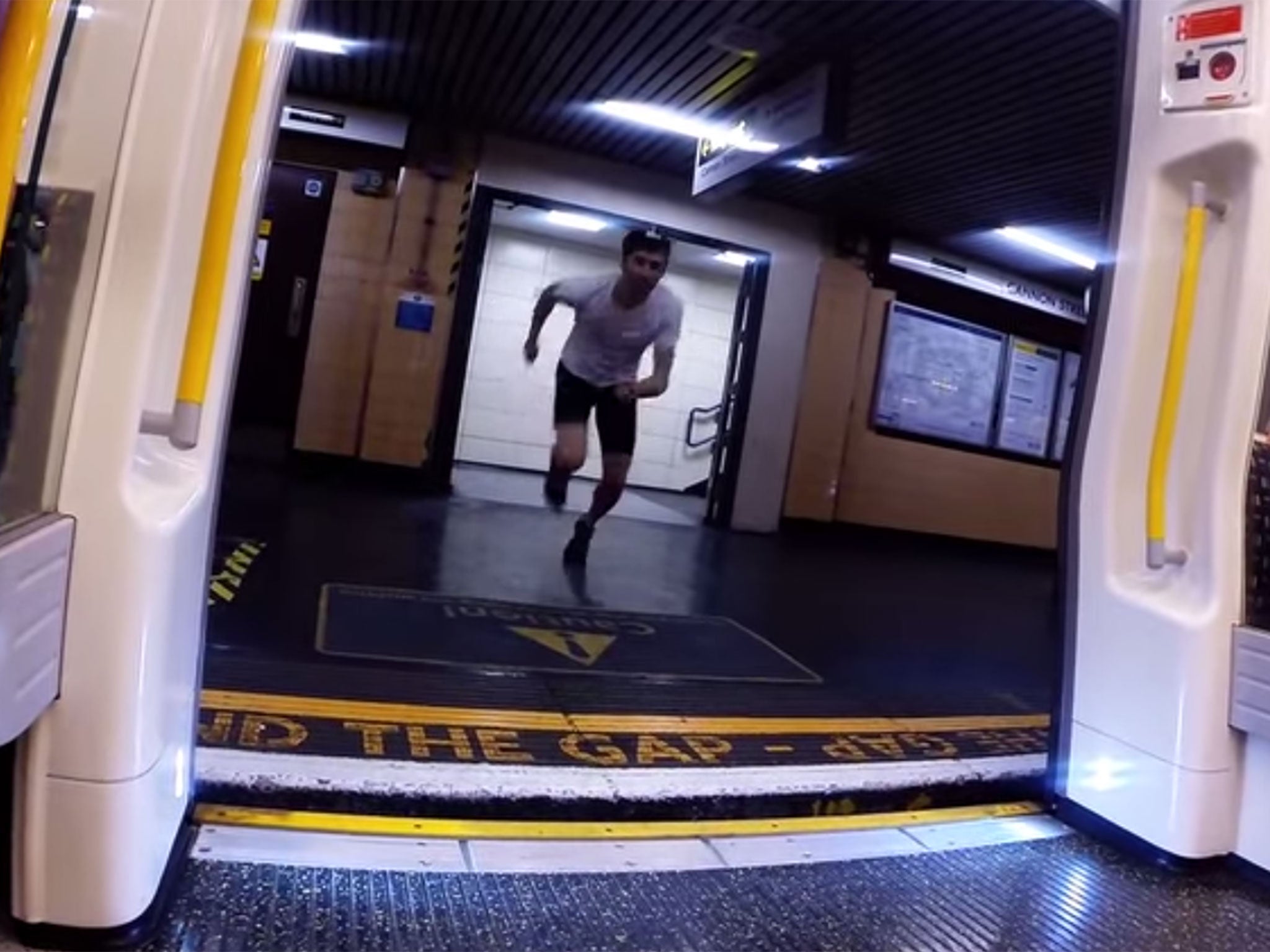 One London commuter gave the phrase "rush hour" a whole new meaning when he raced against a London Underground train…and beat it.