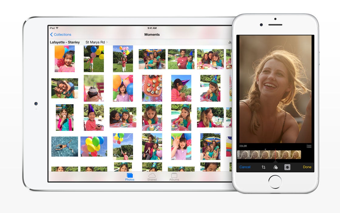 iOS 8 comes with improved Photos and Camera apps.