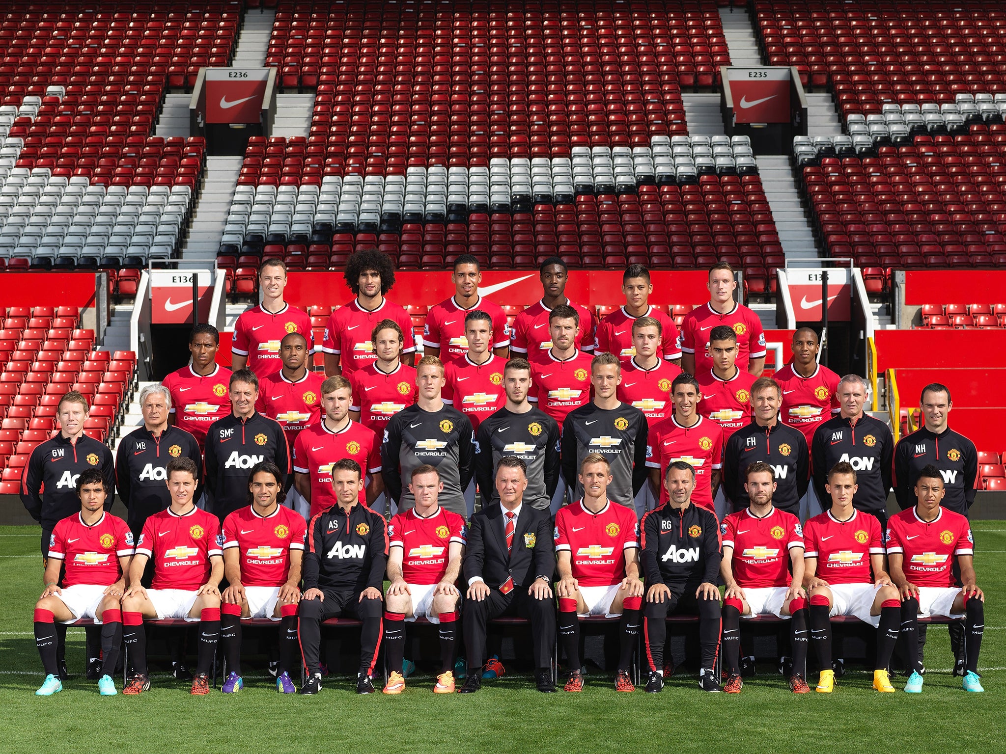 The Manchester United squad photo