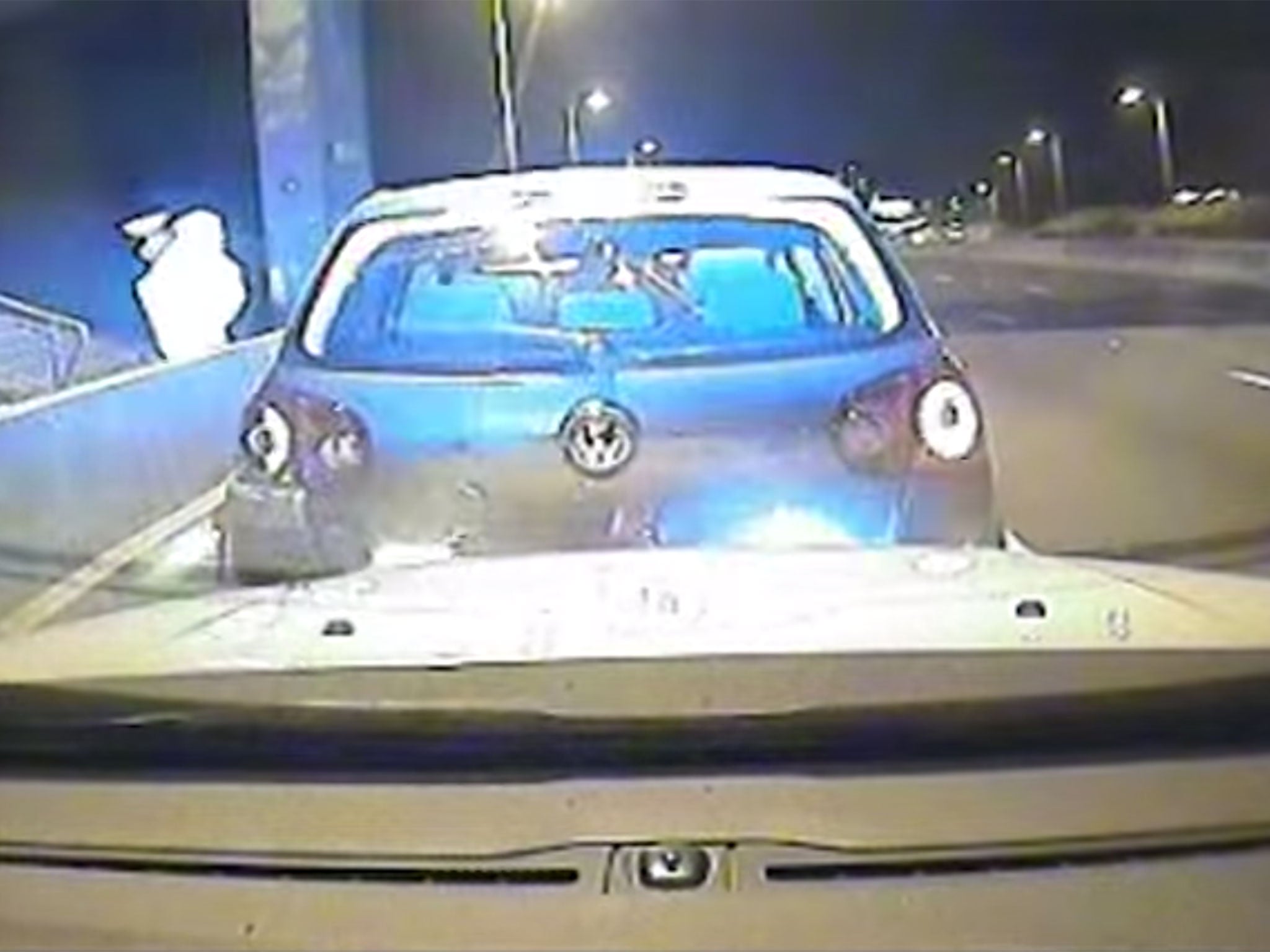 Essex police have released the shocking footage in a bid to catch the criminals who have been on the run since June.