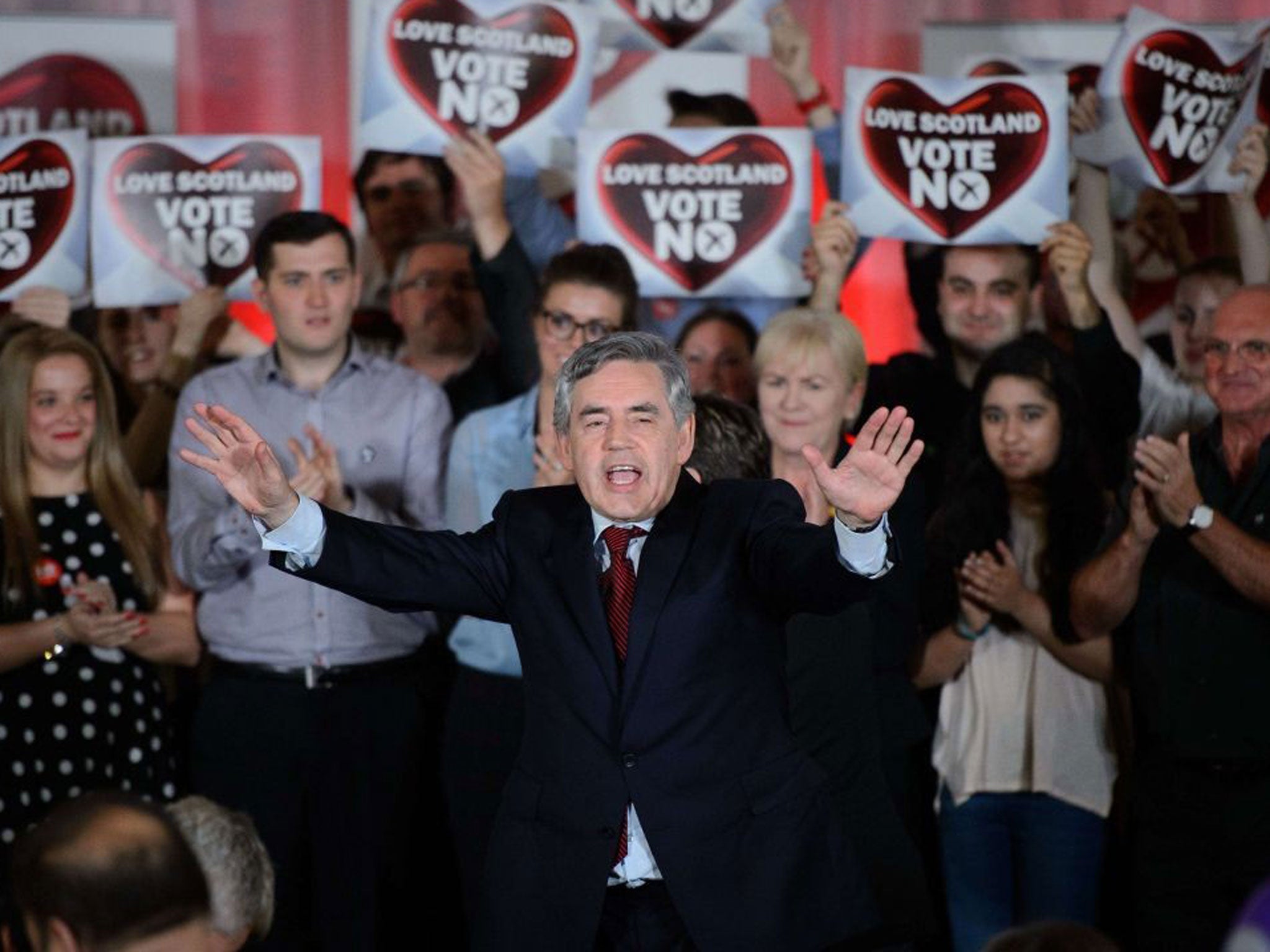 Gordon Brown speaking in Glasgow