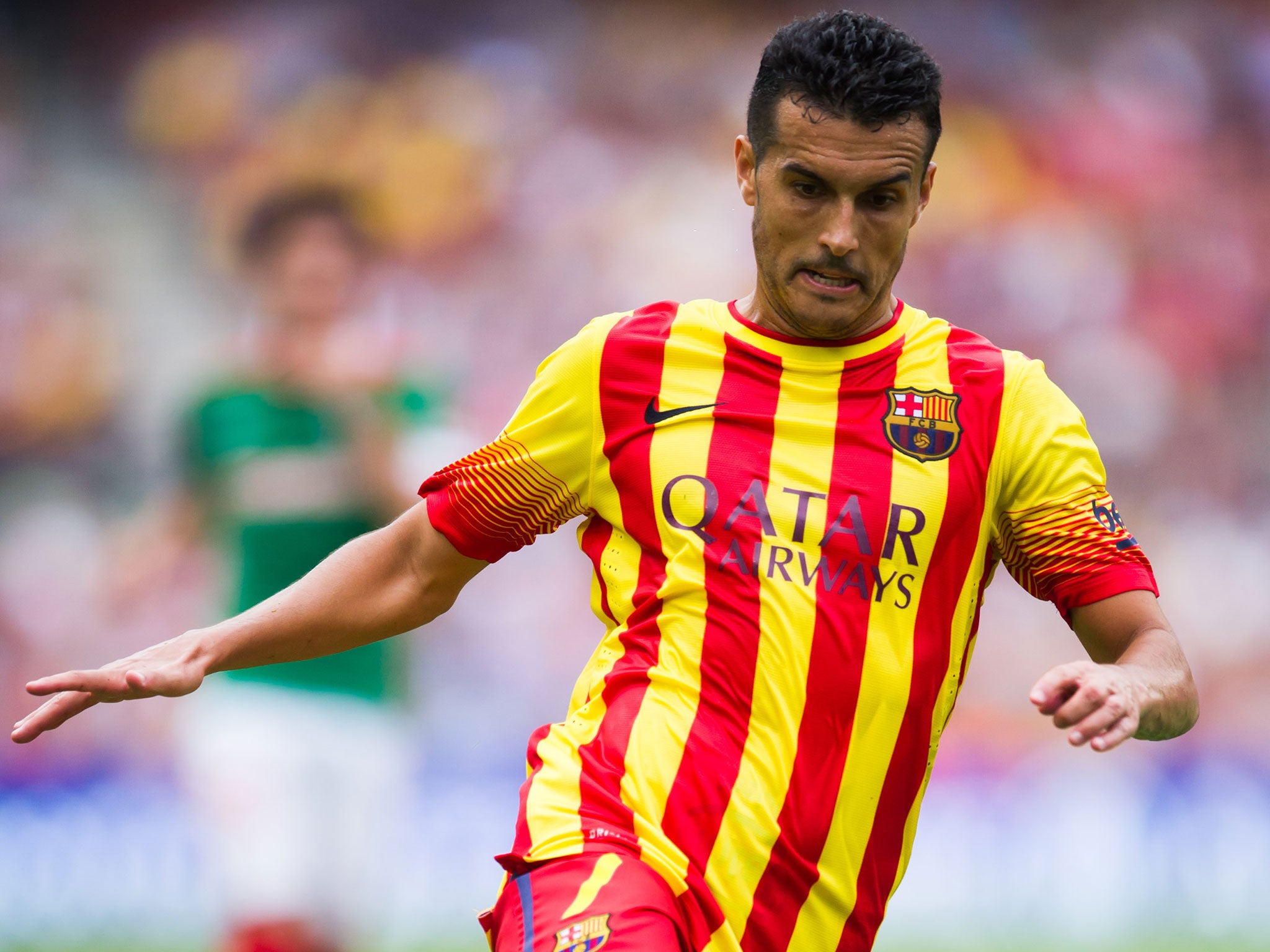 Pedro in action for Barcelona in their 2-0 win over Athletic Bilbao at the weekend