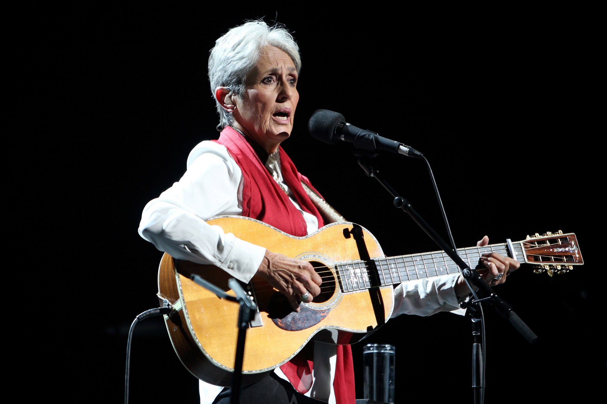Joan Baez performs on stage at London's Southbank Centre