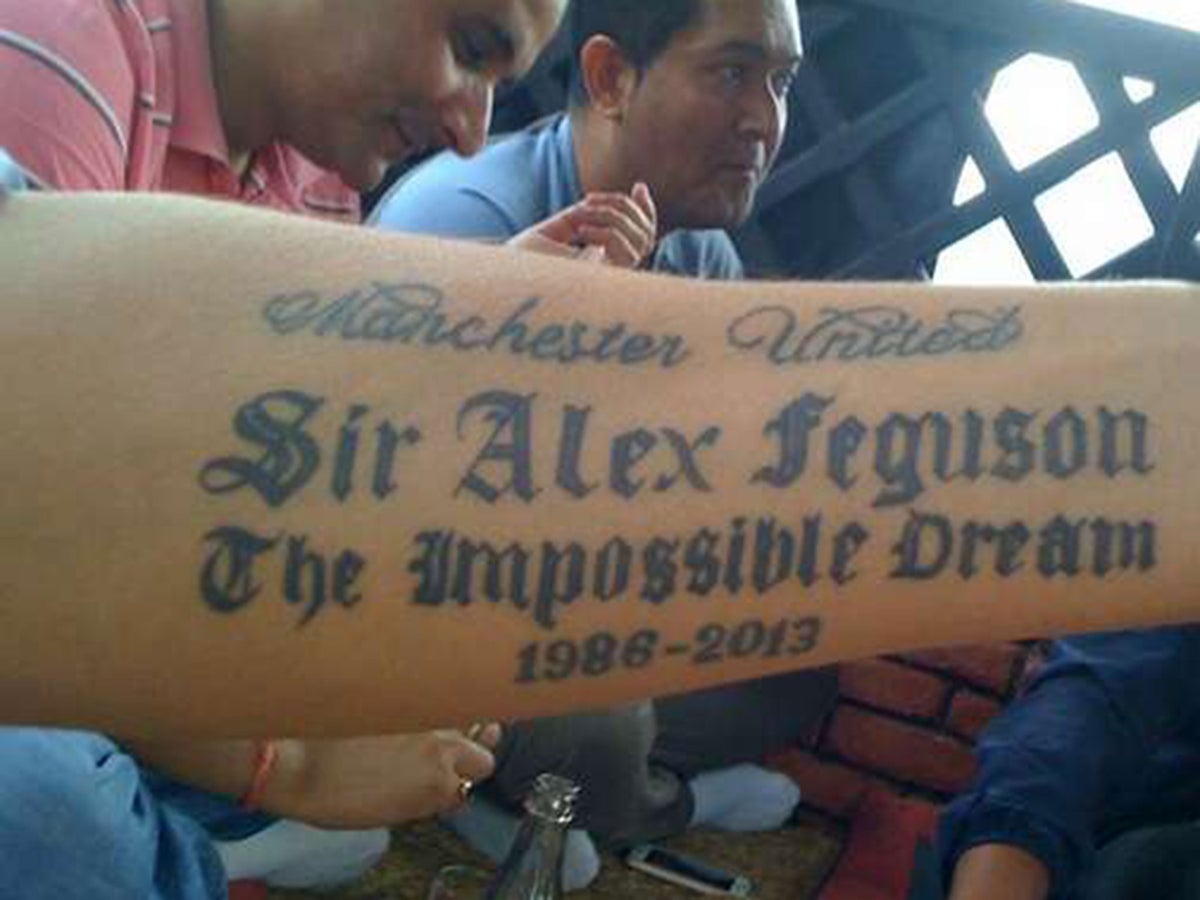 Think before you ink: Manchester United fan gets Sir Alex Ferguson tattoo -  and will regret it for the rest of his life | The Independent | The  Independent