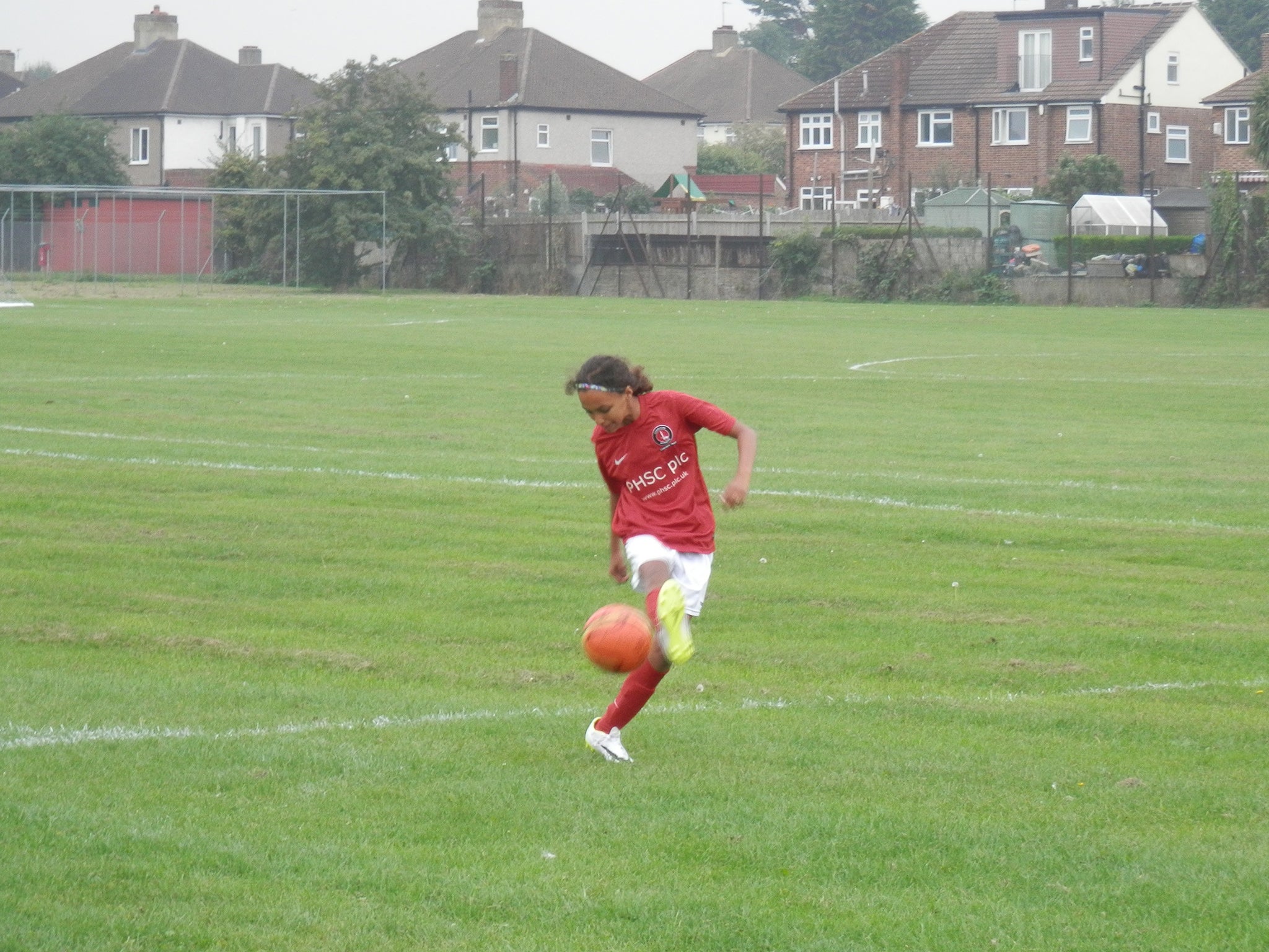 She shoots, she scores: Paul's daughter Esme on the pitch