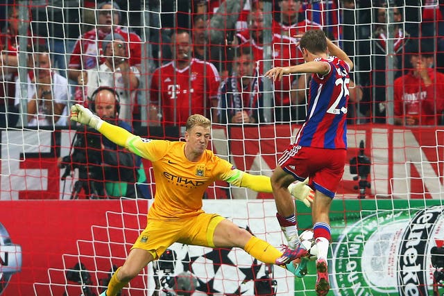 Manchester City goalkeeper Joe Hart impressed against Bayern Munich