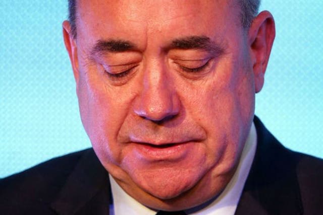 Alex Salmond has announced he is to stand down as the leader of the Scottish National Party after losing the independence vote at the Scottish referendum.