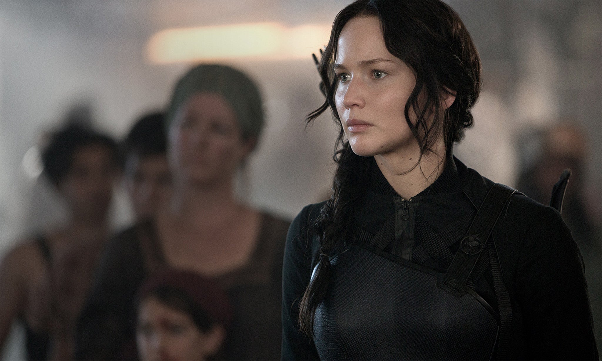 Jennifer Lawrence plays Katniss Everdeen in The Hunger Games: Mockingjay Part 1