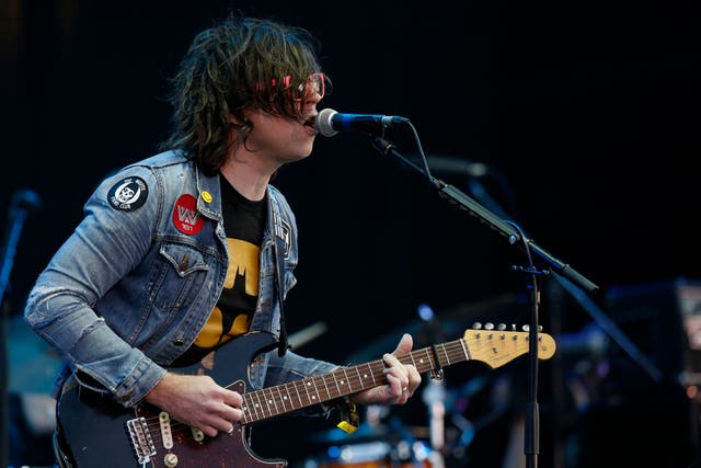 Ryan Adams performs on stage at the closing concert of the Invictus Games 2014