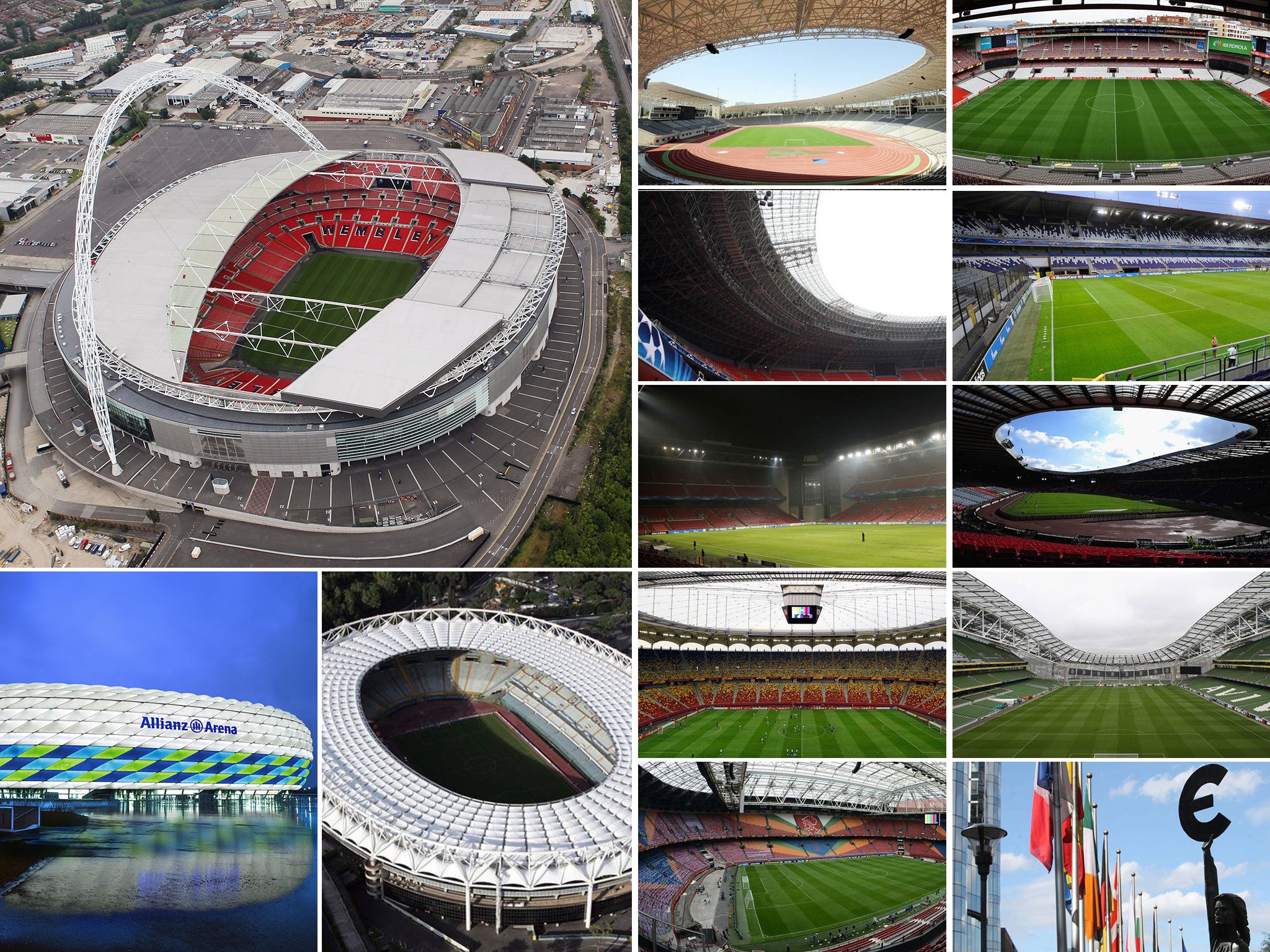 The Stadiums that will host the 2020 European Championships