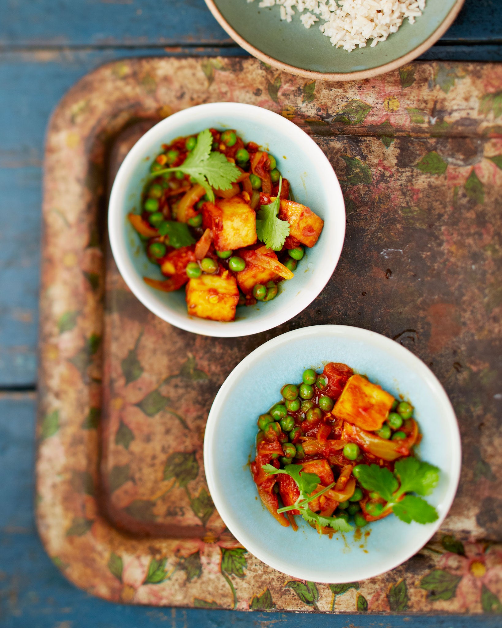 Bill's paneer and pea curry is a light, ghee-free dish