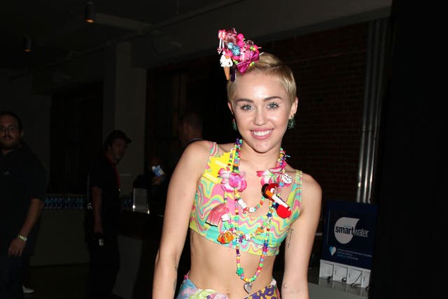 'Pulsating migraine of an ensemble': Miley Cyrus at New York Fashion Week