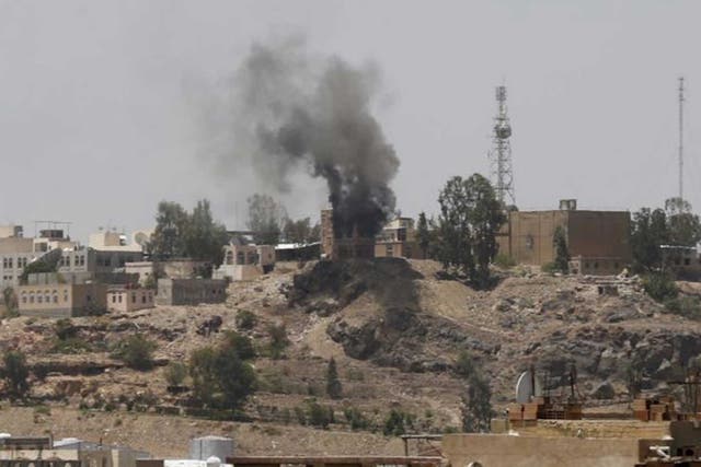 Smoke rises in Sanaa as tensions escalate 