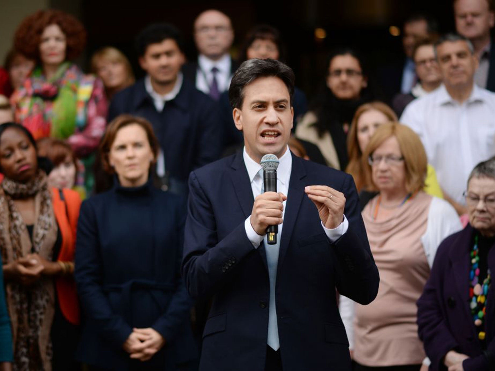 Ed Miliband at the Labour conference in Manchester on Saturday