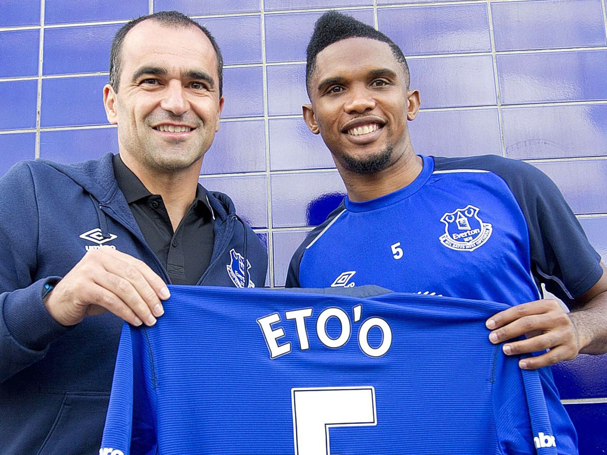 Eto'o came to Everton on a free transfer after scoring nine goals for Chelsea in the Premier League last season