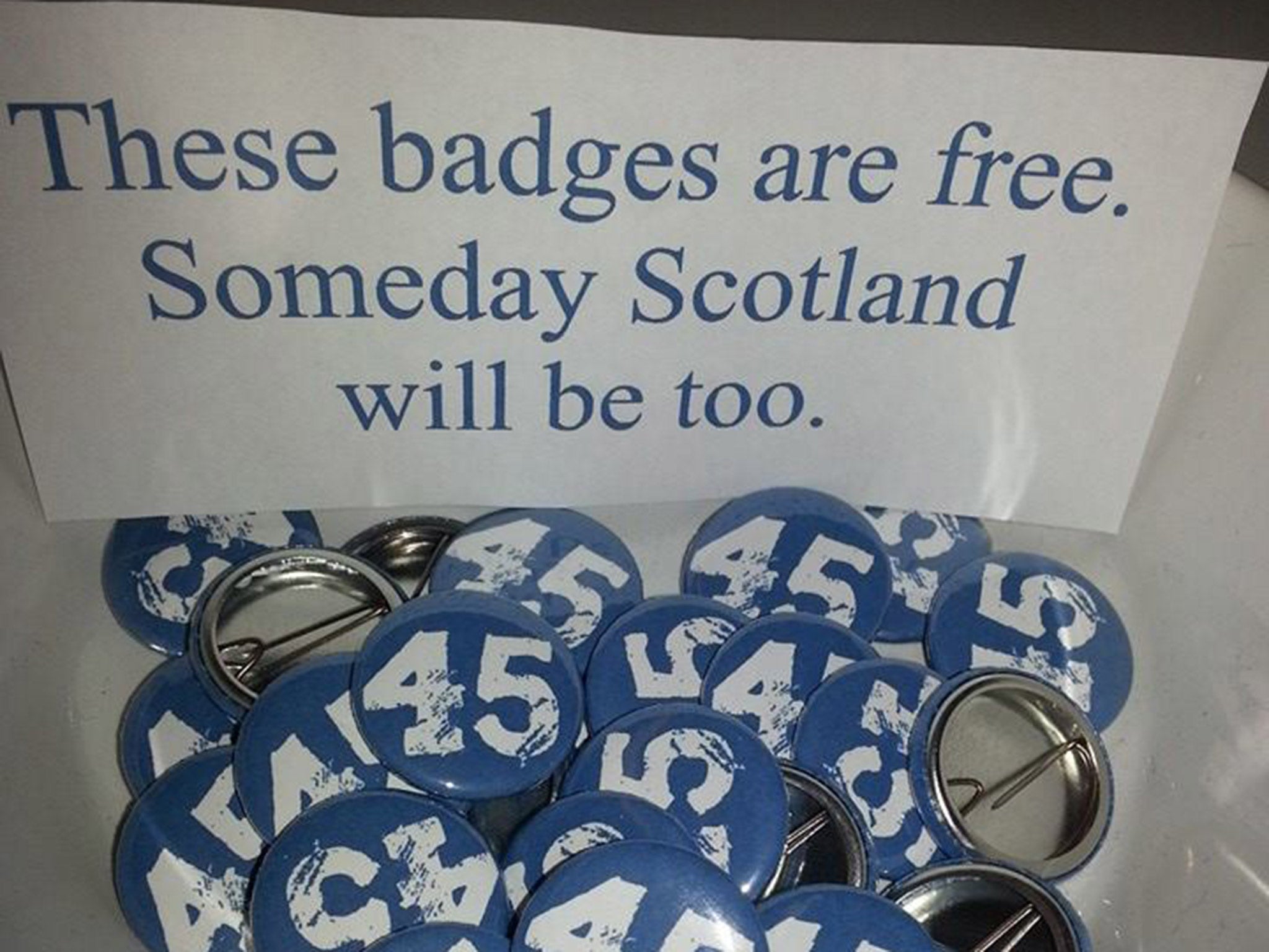We are the 45 percent badges on offer