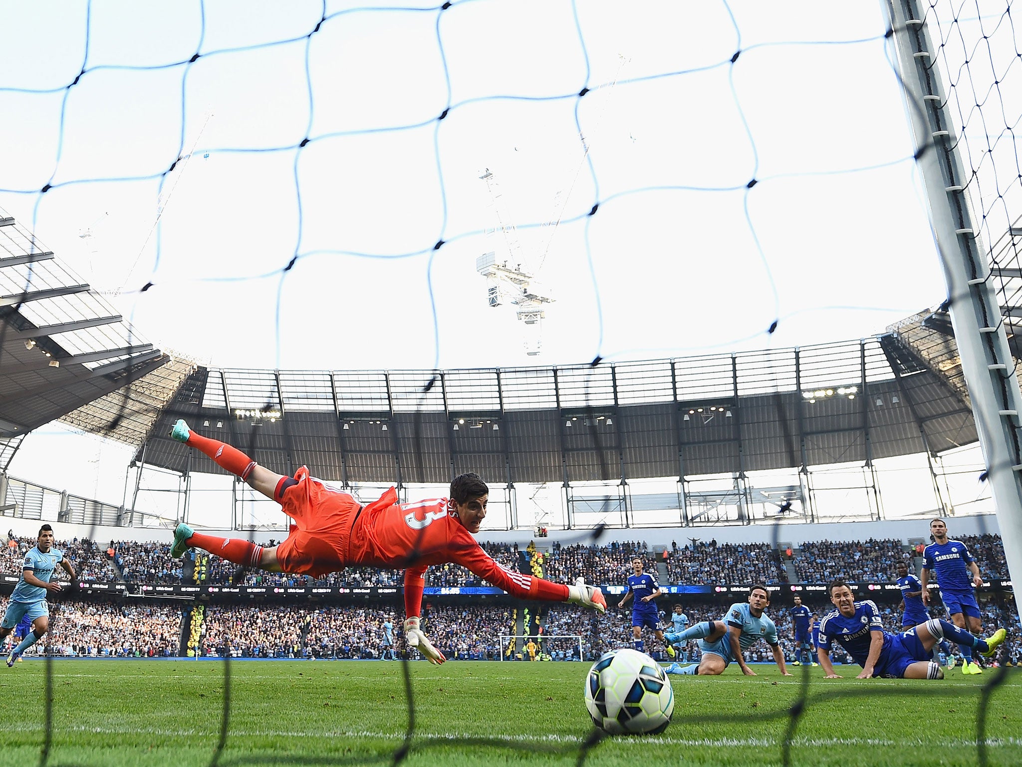 Courtois could do nothing to stop Lampard's shot