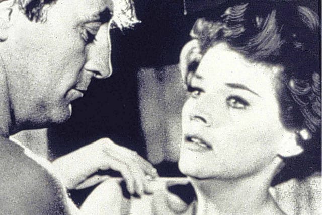 Bergen with Robert Mitchum in 'Cape Fear': she had a cameo in Martin Scorsese's 1991 remake