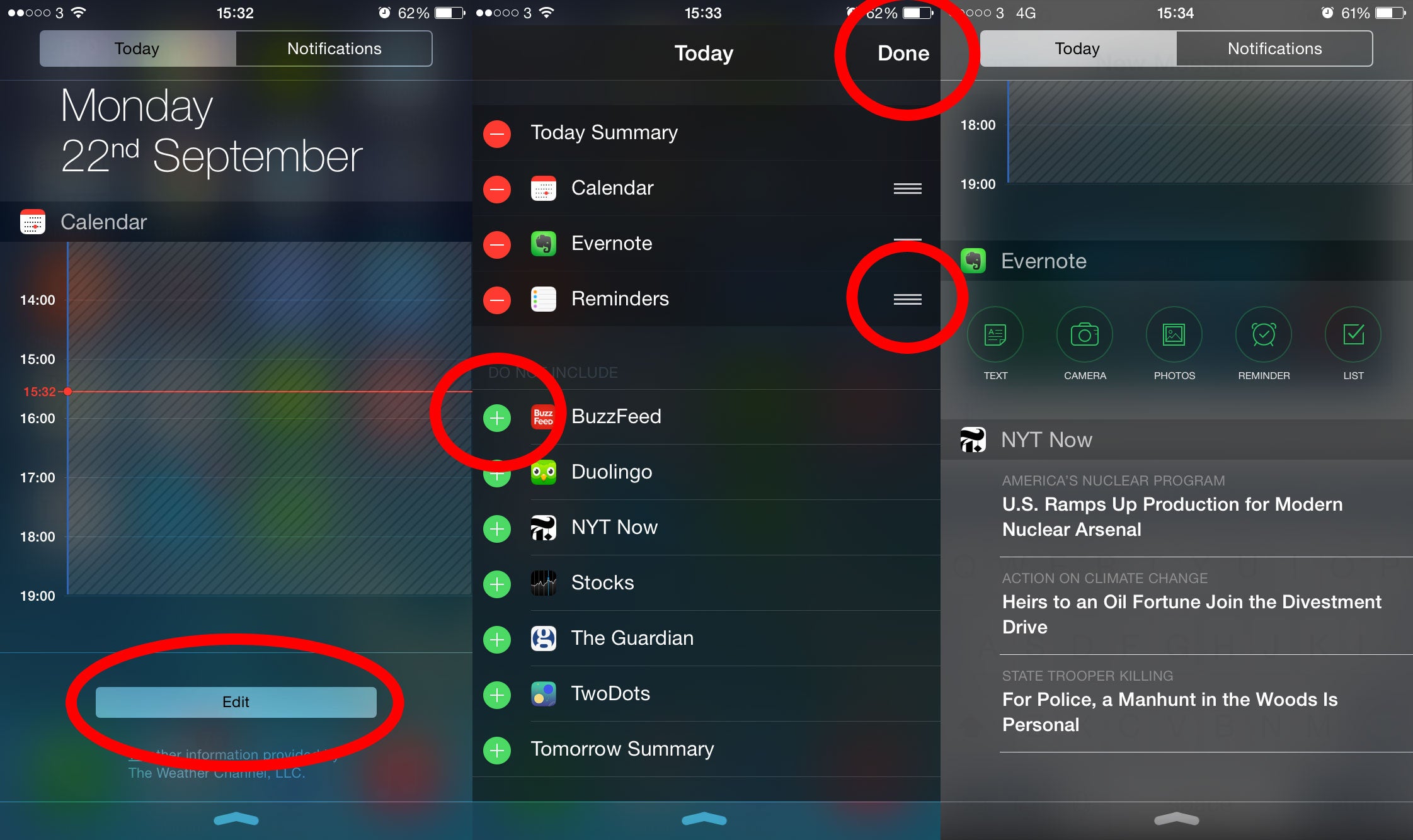 How to edit what appears in the Notification Center - as simple as swipe and tap.