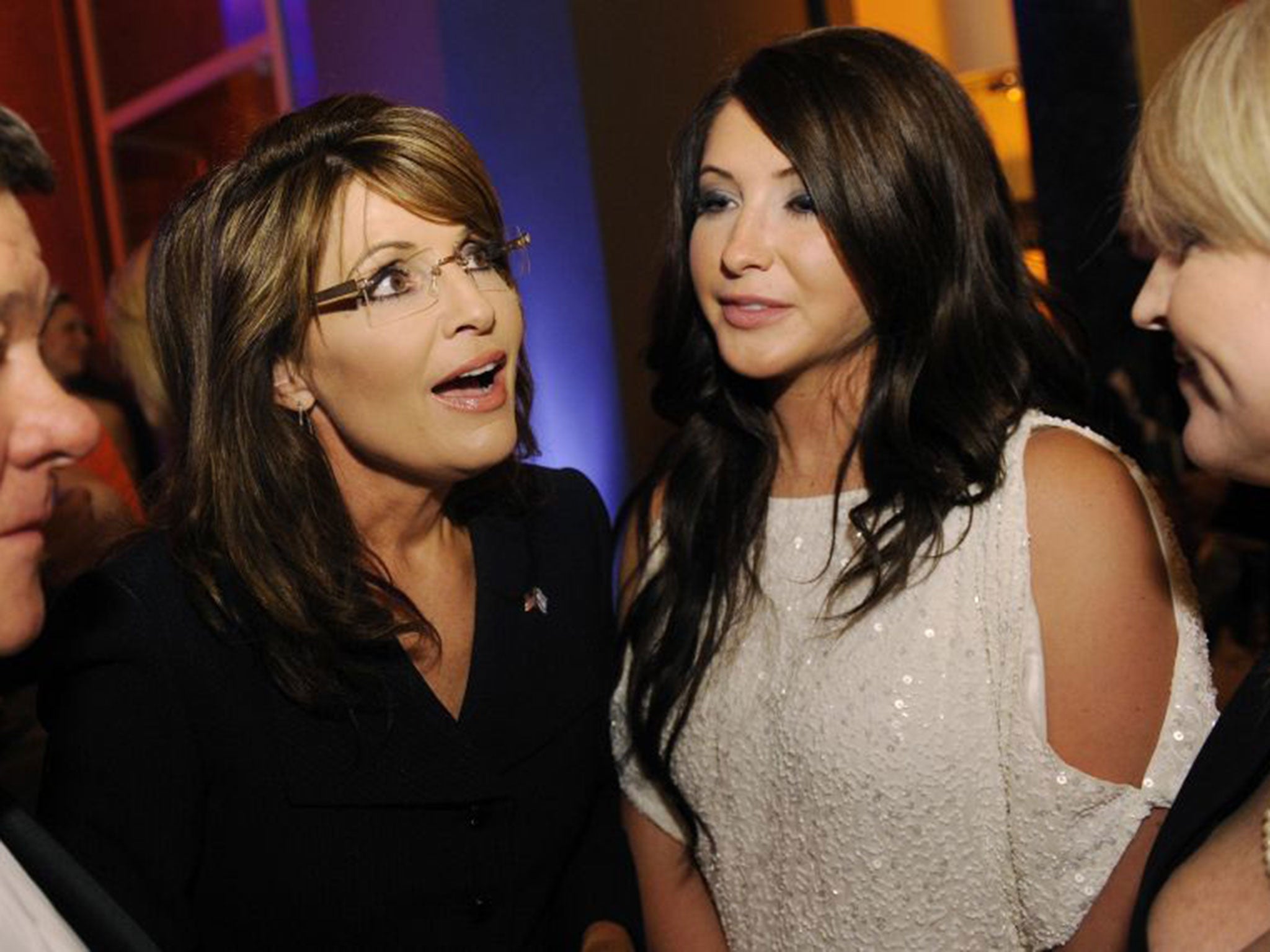 Former Governor of Alaska Sarah Palin, left, with her daughter, Bristol